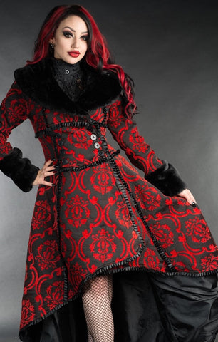 Dracula Clothing - Red Evil Queen Steampunk Coat